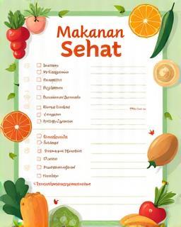 Checklist belanja makanan sehat